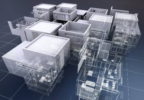 Maquette numérique 3D de bâtiment